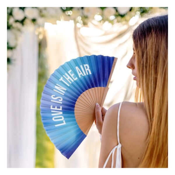 Leque "Love Is In The Air" Azul