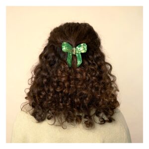 Mola De Cabelo De Natal "Laço Verde"