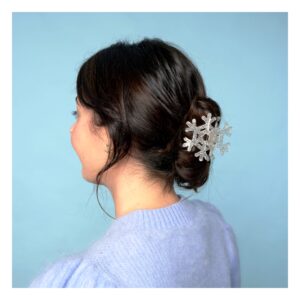 Mola De Cabelo De Natal "Floco De Neve"